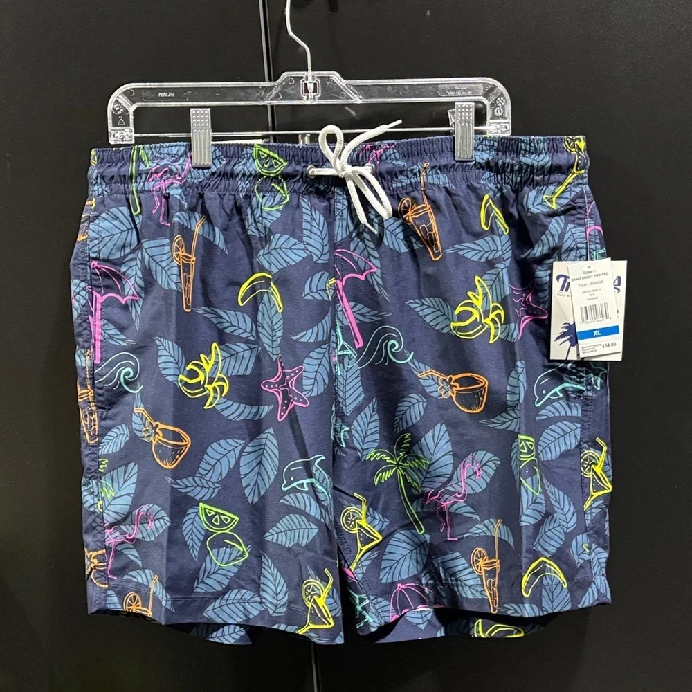 Trunks Neon Beach,drinks,elastic/draw cord, mesh lined,hip pockets,back pocket